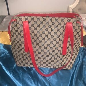 Gucci Beige and Red Women's Bag EXCELLENT CONDITION